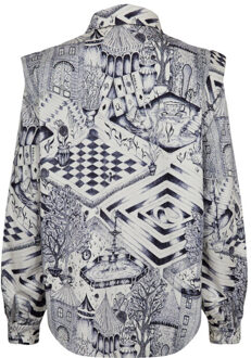 Numph Numph nugardenia shirt 706259 cloud dancer Veelkleurig - 38