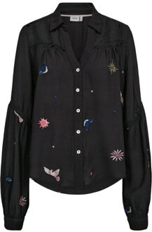 Numph Nutekna shirt 706126 obsidian - maat 38 Blauw