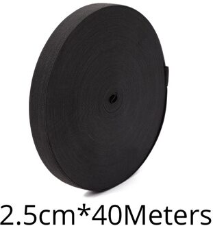 Nunify 5Meter Breedte 1.5-4Cm Zwart Verstelbare Elastische Band Naaien Voor Maken Pruiken Gereedschap 30Cm hoge Elastische Ademend 2.5cm width 40Meters