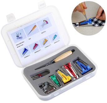 Nuolux Binding Snap Voet Bias Tape Maker Priem Pin Set Quilten Naaien Tool Stof Biais Tape Maker Set