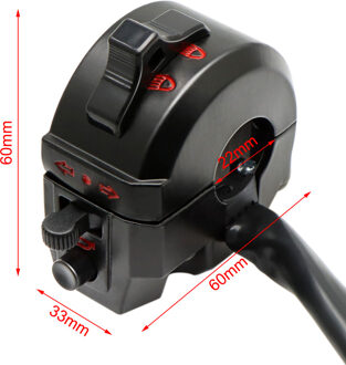 Nuoxintr 22Mm Motorfiets Switches Motor Claxon Turn Signaal Elektrische Fog Lamp Light Start Stuur Controller Schakelaar links