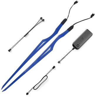 Nuoxintr Motorhelm Light Strip Waterdicht Led El Koud Licht Night Rijden Signaal Lichtgevende Gemodificeerde Licht Helm Sticker blauw