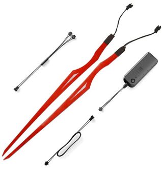 Nuoxintr Motorhelm Light Strip Waterdicht Led El Koud Licht Night Rijden Signaal Lichtgevende Gemodificeerde Licht Helm Sticker rood