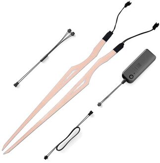 Nuoxintr Motorhelm Light Strip Waterdicht Led El Koud Licht Night Rijden Signaal Lichtgevende Gemodificeerde Licht Helm Sticker wit