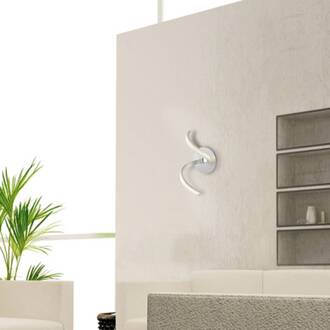 Nur LED wandlamp chroom, zilver, wit