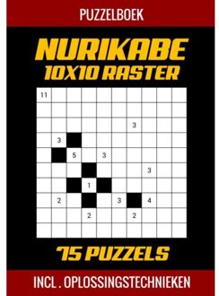 Nurikabe Puzzelboek 10x10 Raster - 75 Puzzels - Incl. Oplossingstechnieken - Puzzelboek Shop