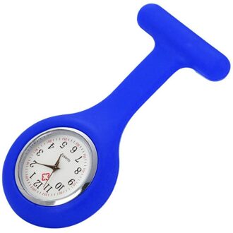 Nurse Watch Pocket Horloges Voor Meisjes Siliconen Verpleegster Horloge Broche Tuniek Eenvoudige En Stijlvolle Horloge Reloj De Regalo diep blauw