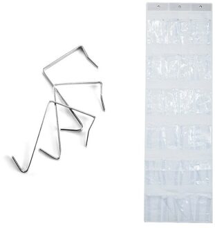 Nuttig 24 Zakken Over De Deur Achter Schoen Organisator Rack Opknoping Organisatoren Ruimte Saver Rack Opknoping Opslag Hanger wit
