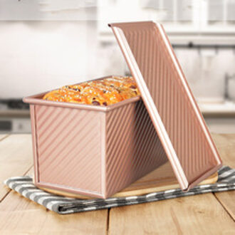 Nuttig 450g Carbon Staal Brood Brood Pan Met Cover Brood Toast Mold w Deksel Zware Professionele broodbakmachine Pan