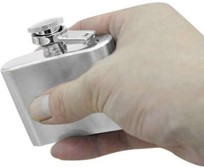 Nuttig Draagbare Roestvrij Staal 2/3. 5 Oz Pocket Heupfles Alcohol Whiskey Liquor Schroefdop Wijn Fles Fles Mini Wijn Fles H5 2 oz