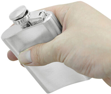 Nuttig Draagbare Roestvrij Staal 2/3. 5 Oz Pocket Heupfles Alcohol Whiskey Liquor Schroefdop Wijn Fles Fles Mini Wijn Fles H5 3.5 oz