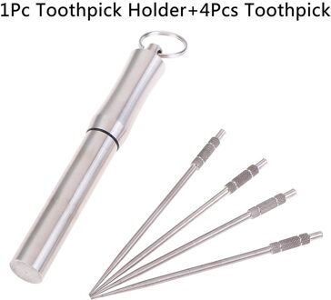 Nuttig Draagbare Roestvrij Staal Tandenstoker Houder Outdoor Rustproof Waterdichte Huishoudelijke Reizen Seal Box Holder Opslag Tandenstoker