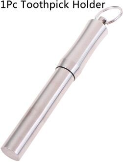 Nuttig Draagbare Roestvrij Staal Tandenstoker Houder Outdoor Rustproof Waterdichte Huishoudelijke Reizen Seal Box Holder Opslag Tandenstoker