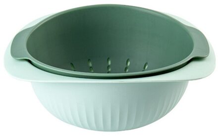 Nuttig Dubbele Afvoer Mand Kom Wassen Keuken Zeef Noedels Groenten Fruit Cadeau Fruit Keuken Gereedschap #86