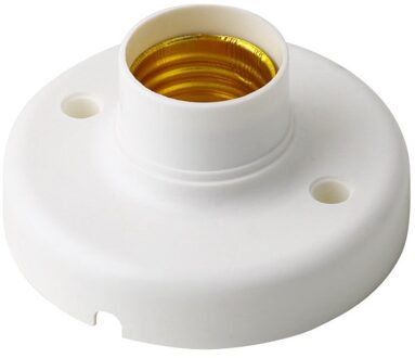 Nuttig E27 Ronde Plastic Base Schroef Light Bulb Lamp Socket Holder Wit E27 Base Lamp Socket Populaire Lamphouder