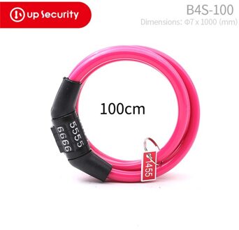 Nuttig Fietsslot 4 Cijferige Code Combinatie Zinklegering Fietsslot Metalen Fiets Veiligheidsslot Fiets Apparatuur Anti-Diefstal lock roos rood