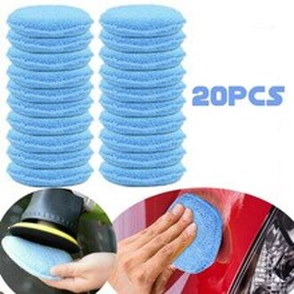 Nuttig Foam Spons Wax Pads Waxen 20 Pcs Applicator Blauw Mat Microfiber