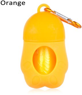 Nuttig Hond Kak Zak Afval Opbergdoos Dierbenodigdheden Vuilniszakken Carrier Holder Cleaning Tool Litter Picker Dispenser Kak Pouch oranje