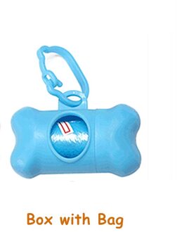 Nuttig Huisdier Kak Tas Set Multipurpose Carrier Garbage Clean Dispenser Doos Hond Afval Kak Tas Hondenaccessoires Dierbenodigdheden blauw doos met zak