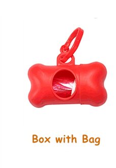 Nuttig Huisdier Kak Tas Set Multipurpose Carrier Garbage Clean Dispenser Doos Hond Afval Kak Tas Hondenaccessoires Dierbenodigdheden rood doos met zak