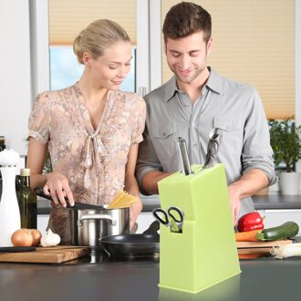 Nuttig Messen Houder Creatieve Organizer Plank Afvoer Rack Bestek Display Stand Voor Thuis Keuken (Zwart) cyaan