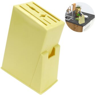 Nuttig Messen Houder Creatieve Organizer Plank Afvoer Rack Bestek Display Stand Voor Thuis Keuken (Zwart) geel