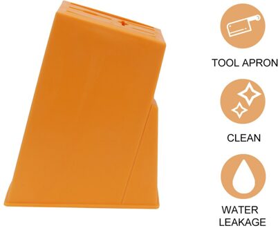 Nuttig Messen Houder Creatieve Organizer Plank Afvoer Rack Bestek Display Stand Voor Thuis Keuken (Zwart) oranje