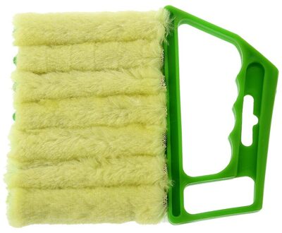 Nuttig Microfiber Venster Reinigingsborstel Airconditioner Duster Cleaner Met Wasbare Jaloezie Blade Schoonmaakdoekje groen