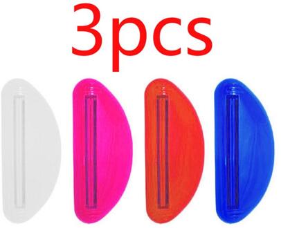 Nuttig Tandpasta Rolling Holder Voor Thuis Badkamer 1/2/3Pcs Tandpasta Dispenser Plastic Tandpasta Buis knijper Thuis 3stk willekeurig kleur