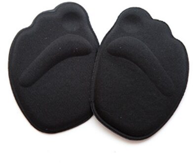 Nuttig Zool Hoge Hak Voet Kussens Voorvoet Anti-Slip Binnenzool Ademende Schoenen Vrouwen Bescherming Voet Pad Zachte Insert zwart