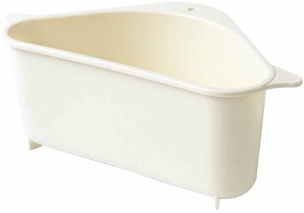 Nuttig Zuignap Sink Plank Zeep Spons Rack Keuken Sucker Opslag Tool Multifunctionele Zuignap Hoek Wastafel Plank Mand Beige