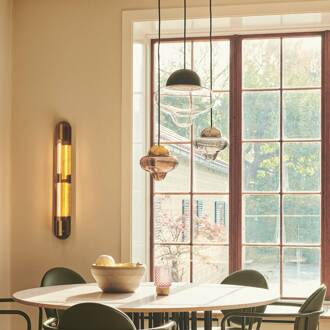 Nutty hanglamp, helder/goudkleurig, Ø 18,5 cm, glas helder, goud