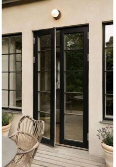 Nuura buitenwandlamp Liila, Ø 16 cm, brons/opaak brons, opaal