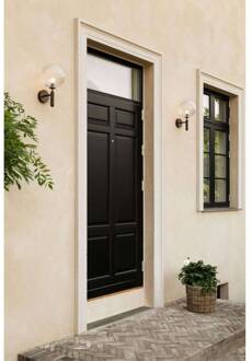 Nuura buitenwandlamp Miira, Ø 20 cm, donkerbrons/helder donker brons, helder