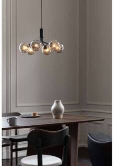 Nuura hanglamp Apiales 6, Ø 50 cm, zwart/rookgrijs zwart, rookgrijs