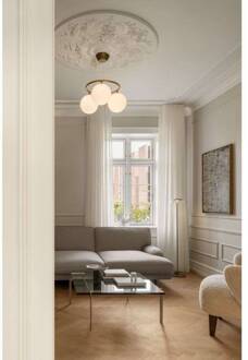 Nuura kroonluchter Miira 3 Circular, Ø 54 cm, brons/opaal donker brons, opaal