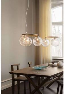 Nuura kroonluchter Miira 3 Circular, Ø 54 cm, messing/helder messing, helder