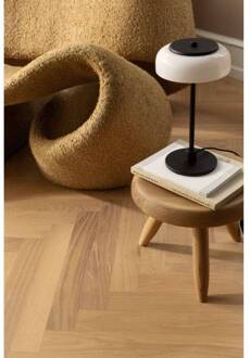 Nuura LED tafellamp Blossi, hoogte 31 cm, zwart/opaak zwart, opaal