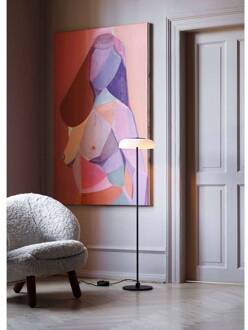 Nuura LED vloerlamp Blossi, hoogte 120 cm, zwart/opaak zwart, opaal