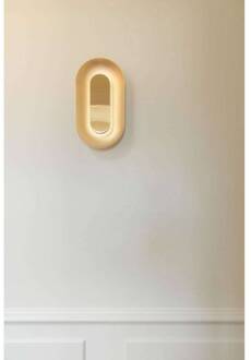 Nuura LED wandlamp Sasi, hoogte 29 cm, messingkleurig, metaal