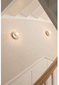 Nuura Liila 1 wandlamp, Ø 14 cm, IP44, zilver/helder zilver, helder