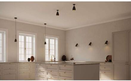 Nuura plafondspot Anoli Spot Surface, hoogte 20 cm, zwart