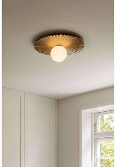 Nuura wandlamp Liila Muuse, Ø 42 cm, IP44, goud/opaal goud, opaal