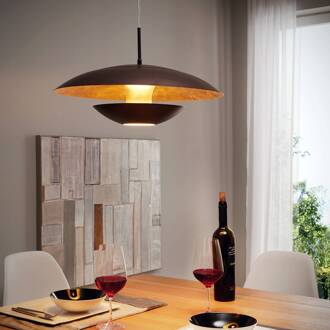 Nuvano Hanglamp - E27 - Ø 48 cm - Bruin, Goud