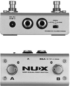 NUX NMP-2 Metalen Dual Voetschakelaar Gitaar Luidspreker Controle Pedaal MIGHTY Speaker voor Guitarra Remote Effecten Pedaal Toetsenbord Modules