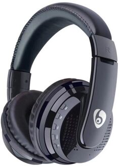 NVAHVA Bluetooth Hoofdtelefoon MP3 Speler, 3.5mm AUX Kabel FM Card MP3 Headset, draadloze Bluetooth Oortelefoon Voor Telefoon PC TV Pod Game Zwart