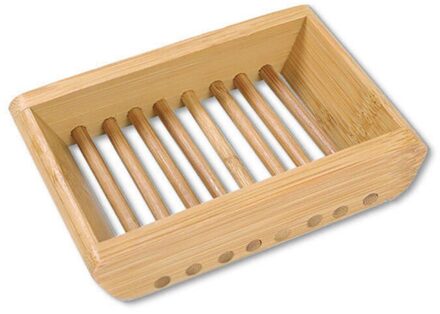 Nwooden Natuurlijke Bamboe Zeep Gerechten Draagbare Badkamer Zeepbakje Opbergdoos Zeep Rack Plaat Container Bad Accessoires TXTB1 03