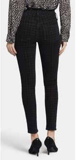 NYDJ Ami Skinny Jeans Pied-De-Poule Premium Denim | Houndstooth Zwart - 46 (Taille)