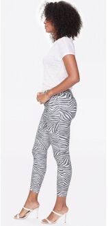 NYDJ Ami Skinny Jeans Print Premium Denim | Kenya Zebra Zwart/wit - 38 (Taille)