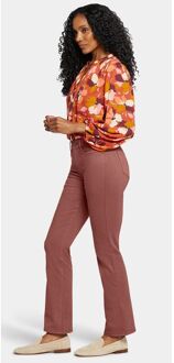 NYDJ Marilyn Straight Jeans Oranjebruin Gekleurde Denim | Ginger - maat